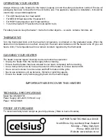 Preview for 4 page of Celsius CELM20TW Operating Instructions