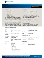 Preview for 2 page of CEM Systems Compact Door Interface Unit DIU 200 Specification