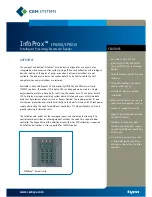 CEM Systems InfoProx IPO200 Specification preview