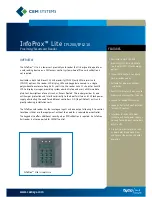 CEM Systems InfoProx Lite IPL200 Specifications preview