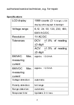 Предварительный просмотр 5 страницы CEM DT-9130 Operating Instruction