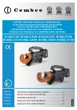 Предварительный просмотр 1 страницы Cembre B1300-C-KV Operation And Maintenance Manual