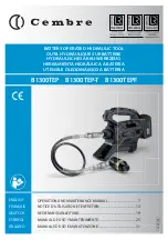 Предварительный просмотр 1 страницы Cembre B1300TEP Operation And Maintenance Manual