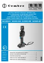 Cembre B450ND-BV Operation And Maintenance Manual preview