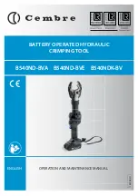 Cembre B540ND-BVA Operation And Maintenance Manual предпросмотр