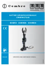 Cembre B540ND Operation And Maintenance Manual предпросмотр