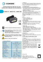 Preview for 1 page of Cembre CBL02-WA Operation And Maintenance Manual