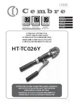 Preview for 1 page of Cembre HT-TC026Y Operation And Maintenance Manual