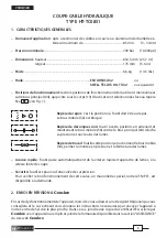 Preview for 8 page of Cembre HT-TC0851 Operation And Maintenance Manual