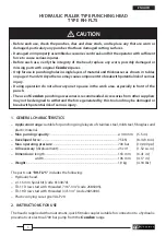 Preview for 3 page of Cembre RH-FL75 Operation And Maintenance Manual