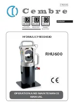 Cembre RHU600 Operation And Maintenance Manual preview