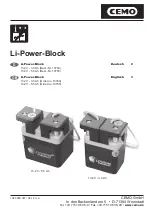 Preview for 1 page of CEMO Li-Power-Block Manual