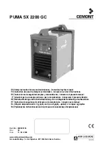 Preview for 1 page of CEMONT PUMA SX 2200 GC Safety Instruction For Use And Maintenance