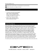 Предварительный просмотр 4 страницы CEN-TECH 3-PIECE SET Owner'S Manual & Safety Instructions