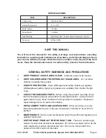 Preview for 2 page of CEN-TECH 40926 Operating Information Manual