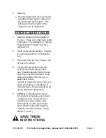 Preview for 5 page of CEN-TECH 40963 Set Up And Operating Instructions Manual