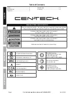 Предварительный просмотр 2 страницы CEN-TECH 60322 Owner'S Manual & Safety Instructions