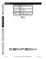 Предварительный просмотр 6 страницы CEN-TECH 60322 Owner'S Manual & Safety Instructions