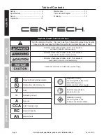 Предварительный просмотр 2 страницы CEN-TECH 60703 Owner'S Manual