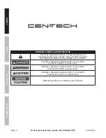 Preview for 2 page of CEN-TECH 60725 Owner'S Manual & Safety Instructions