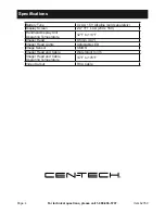 Предварительный просмотр 4 страницы CEN-TECH 62359 Owner'S Manual & Safety Instructions