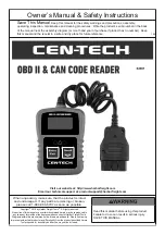 Предварительный просмотр 1 страницы CEN-TECH 64981 Owner'S Manual & Safety Instructions