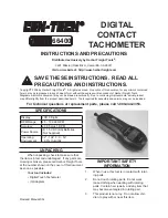 Preview for 1 page of CEN-TECH 66400 Instructions And Precautions