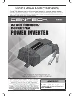 Предварительный просмотр 1 страницы CEN-TECH 66817 Owner'S Manual & Safety Instructions