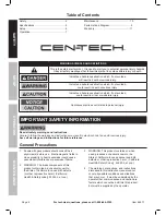 Preview for 2 page of CEN-TECH 66817 Owner'S Manual & Safety Instructions