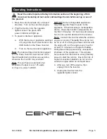 Preview for 5 page of CEN-TECH 66944 Owner'S Manual & Safety Instructions