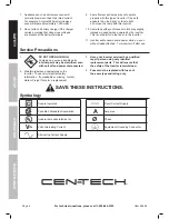 Preview for 4 page of CEN-TECH 69662 Owner'S Manual & Safety Instructions