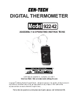 CEN-TECH 92242 Assembly & Operating Instructions preview