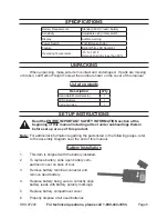 Preview for 6 page of CEN-TECH CEN-TECH 97245 Set Up And Operating Instructions Manual