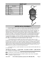 Предварительный просмотр 4 страницы CEN-TECH HAND-HELD DIGITAL SCALE 97227 Set Up And Operating Instructions