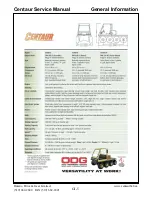 Предварительный просмотр 9 страницы Centaur 2001 950 Service Manual