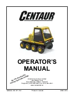 Centaur 2008 Centaur Operator'S Manual preview