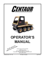 Centaur amphibious, off-road utility vehicle Operator'S Manual preview