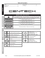 Preview for 2 page of Centech 60581 Owner'S Manual