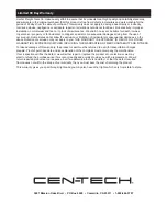 Preview for 12 page of Centech 60581 Owner'S Manual