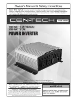 Centech 60601 Owner'S Manual & Safety Instructions preview