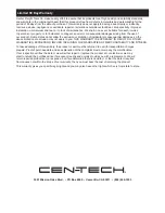 Предварительный просмотр 12 страницы Centech 60601 Owner'S Manual & Safety Instructions