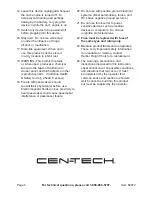 Предварительный просмотр 4 страницы Centech 66972 Owner'S Manual And Safety Instructions