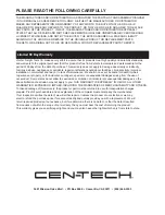 Предварительный просмотр 12 страницы Centech 69368 Owner'S Manual