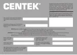 Preview for 42 page of Centek CT-8432 Instruction Manual