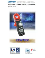 Предварительный просмотр 1 страницы Center 265 Operating Manual