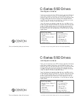 Centon C Series Installation Manual preview