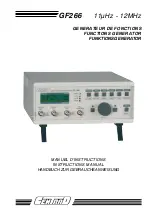 Предварительный просмотр 1 страницы Centrad GF 266 Instruction Manual