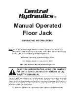 Central Hydraulics 34271 Operating Instructions Manual preview