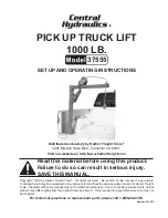 Preview for 1 page of Central Hydraulics 37555 Set Up And Operating Instructions Manual