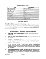 Preview for 2 page of Central Hydraulics 45860 Operating Information Manual